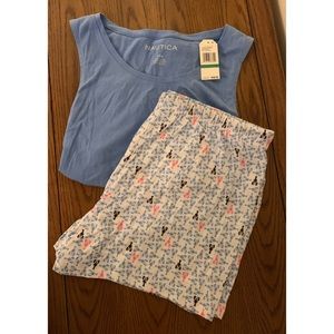 NWT 2PC NAUTICA LOBSTER PRINT PAJAMA SET